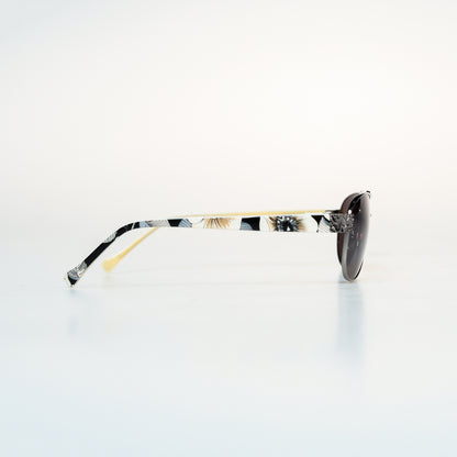 Beige Colorful Pattern  Metal Sunglasses | GMGeyewear GS83M1022