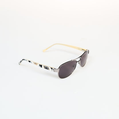 Beige Colorful Pattern  Metal Sunglasses | GMGeyewear GS83M1022