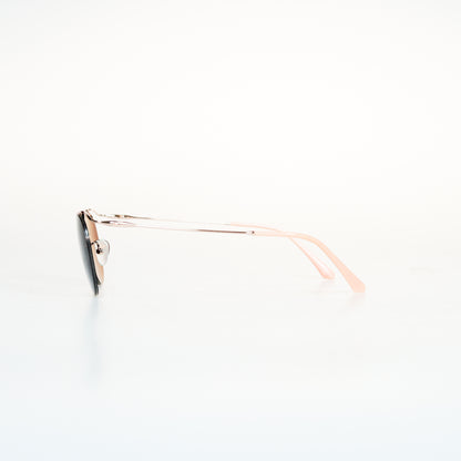 Simple Half Frame Oval Titanium Sunglasses | GMGeyewear Coquelicot2 GS83T1031